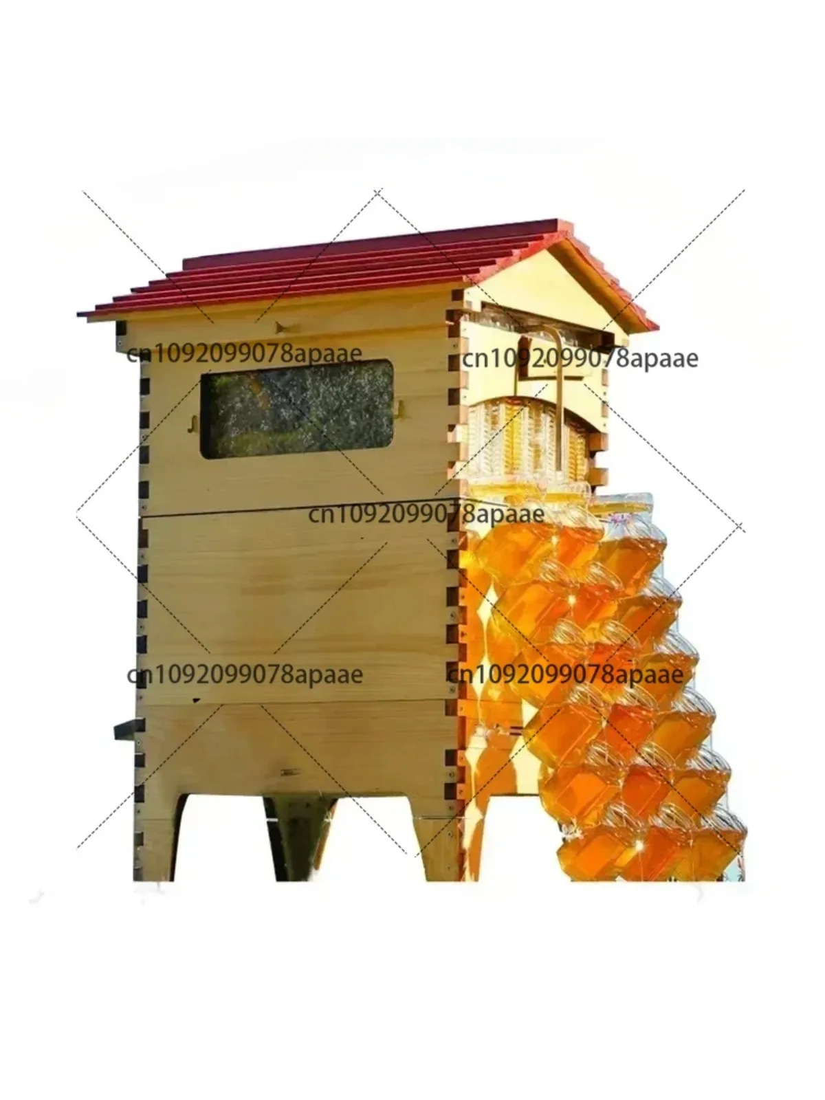 خلية النحل الأوتوماتيكية 7 إطارات 2 صندوق مجموعة كاملة من معدات تربية النحل لاستخلاص العسل #2