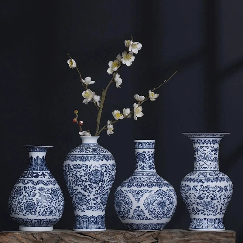 

Ceramic Vase Blue And White Thin Bodied Porcelain Home Classical Shelf Bedroom Living Room Chinese Table Jingdezhen Ornaments