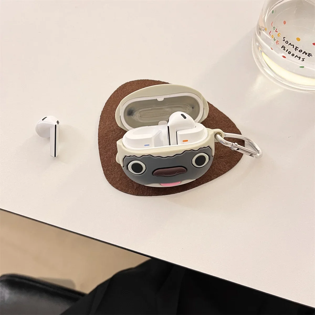 삼성 갤럭시 버즈 3, 버즈 3 프로용 헤드폰 케이스, 귀여운 만화 인기 카우 디자인, 실리콘 이어 버드 케이스, 후크 포함, 쉘
