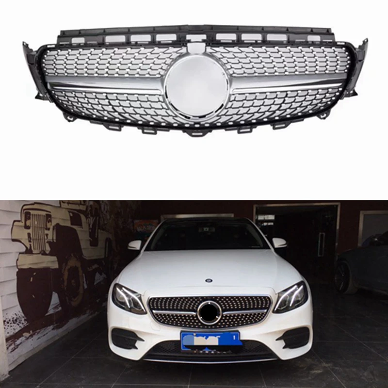 

2016 2017 W213 Diamond Style Front Racing Grill Grille for Mercedes-Benz W213 Sport Version E-class E200 E300 E350