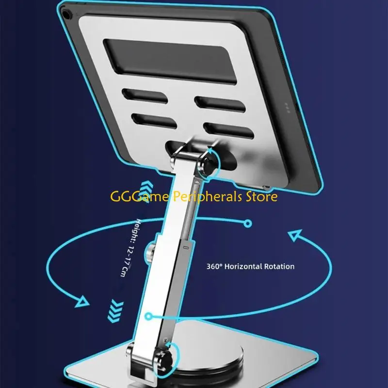 

U55B Universal Foldable Phone Tablets Stand With Adjustable Height And 360 Swivels Base For Work And Study