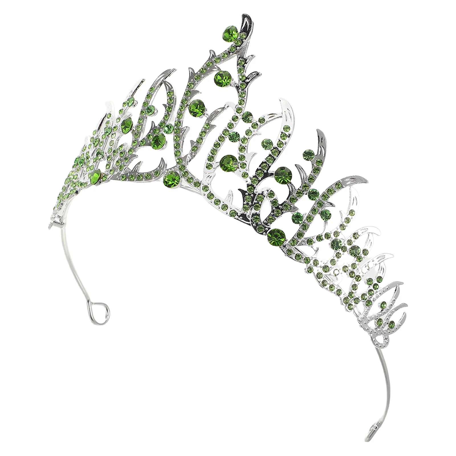 

Princess Crown Rhinestone Wedding Tiara Bride Birthday Party Prom Metal Costume Accessories Women Girls Silver Headband