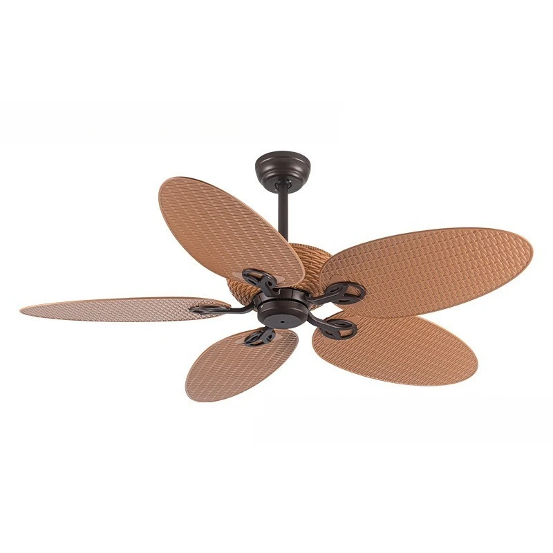 

48 Inch Fan Light No Light Silent Palm Leaf Tropical Living Room Ceiling Fan Light