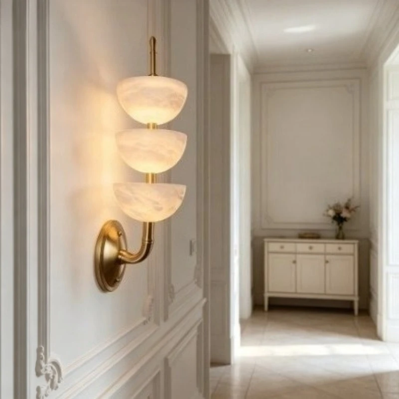 Modern Atmospheric French Style Wall Lamp Luxury Durable Light Exquisite Decor Lighting for Bedroom Aisle Villa Living Room