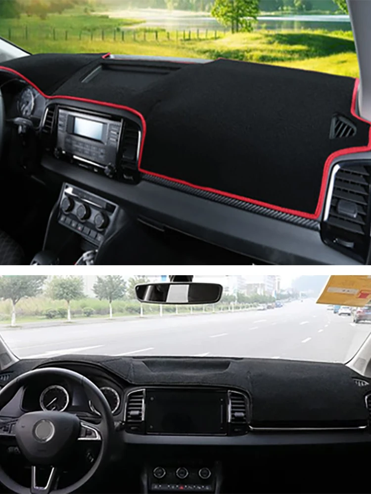 For Skoda Karoq Kamiq Accessories Dashboard Cover Instrument Panel Dash Mat Dashmat Protective Pad