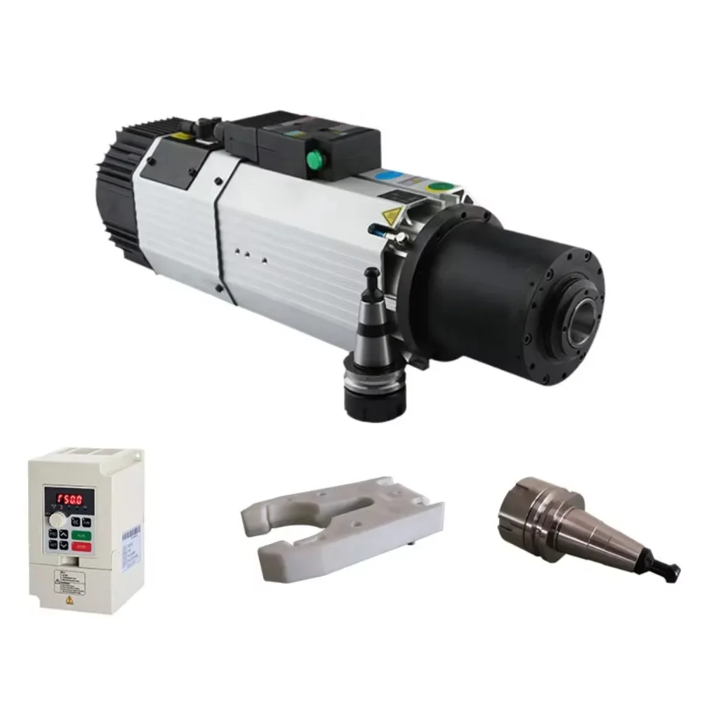 exquisite craftsmanship Spindle Motor Suppliers ATC  9KW 12000/24000rpm 220v 380v High Speed Cnc Router Spindle Motor for Cnc