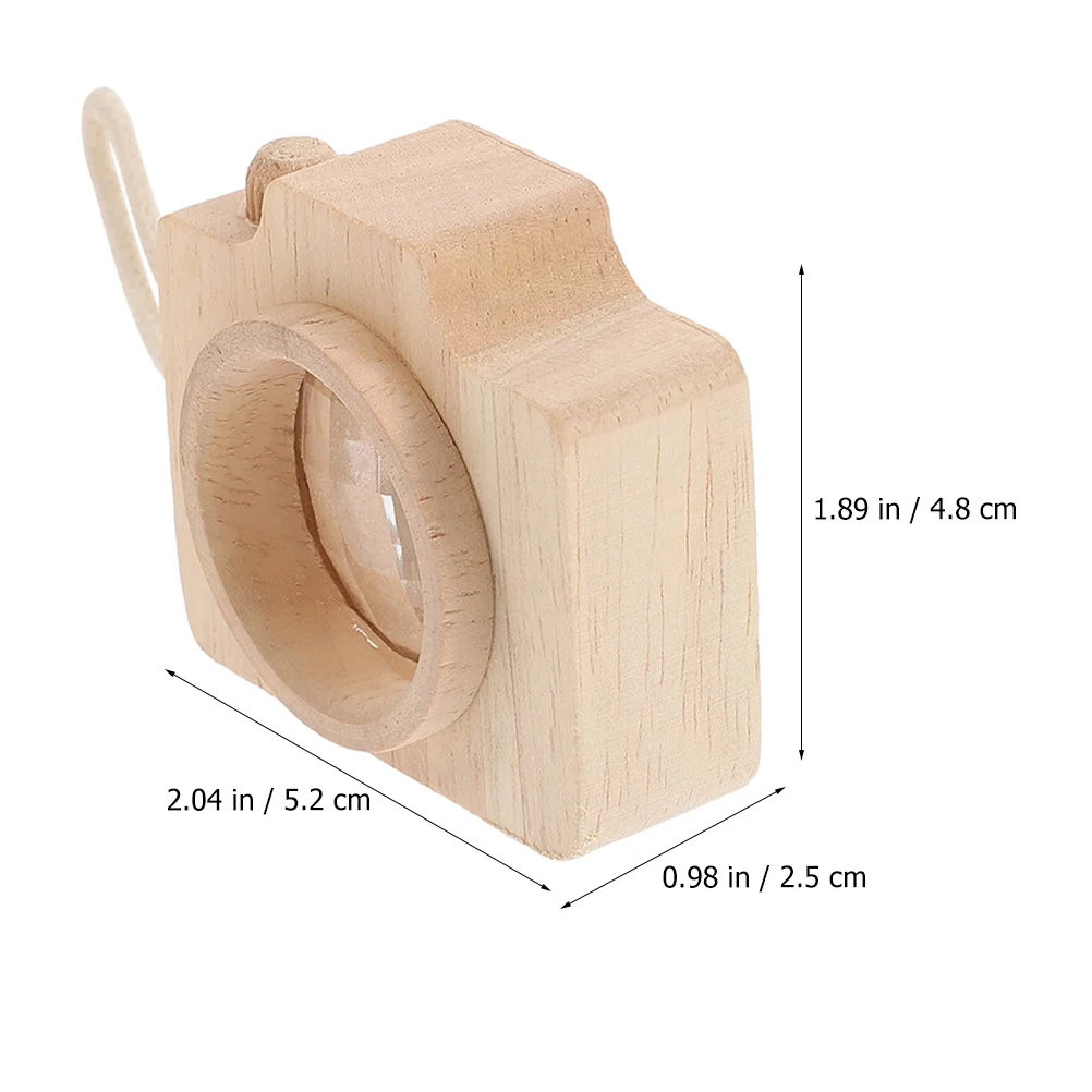 2 Pcs Prism Kaleidoscope Toys Kids Camera Children's Kalidescopes Wooden Cameras Nordic Party Favors Baby