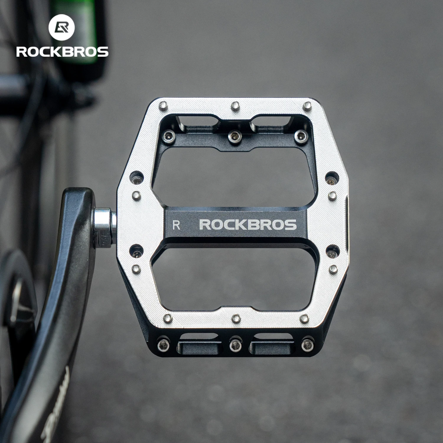 ROCKBROS Fahrradpedale Ultraleichte Rutschfeste MTB Rennrad-Plattformpedale Aluminiumlegierung Gedichtete Lagerpedale Fahrradzubehör