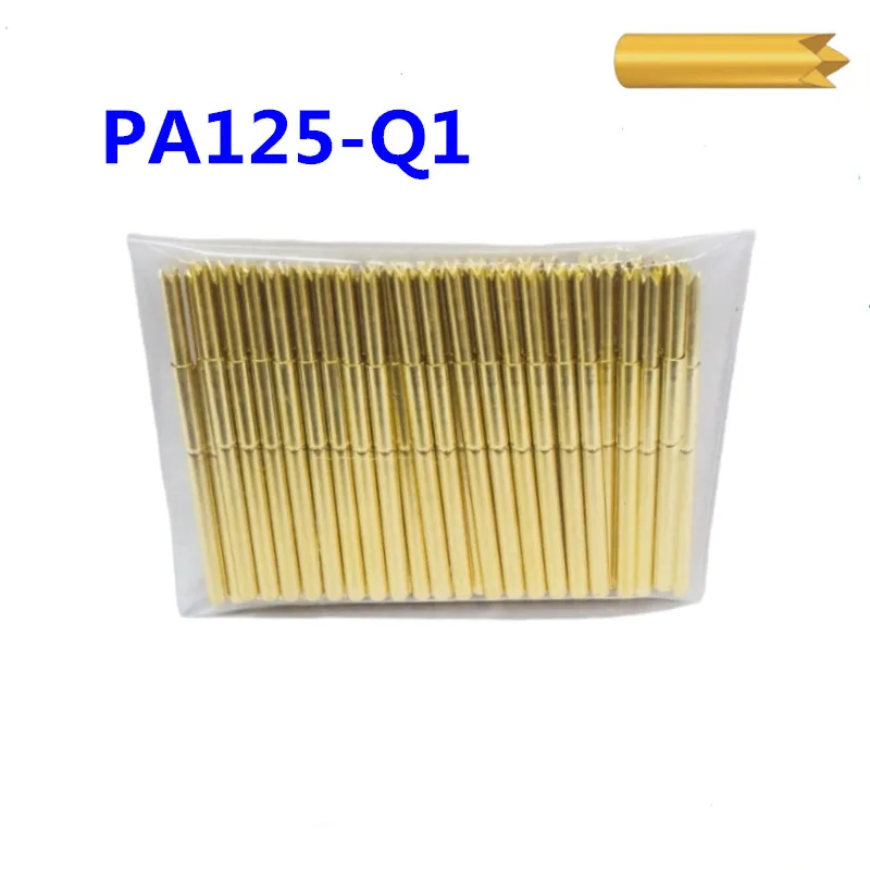 20PCS Gold-plated PA125-Q1 Four Claw Plum Blossom Head Spring Test Pin Outer Diameter 2.02MM  Length 33.35 For Testing