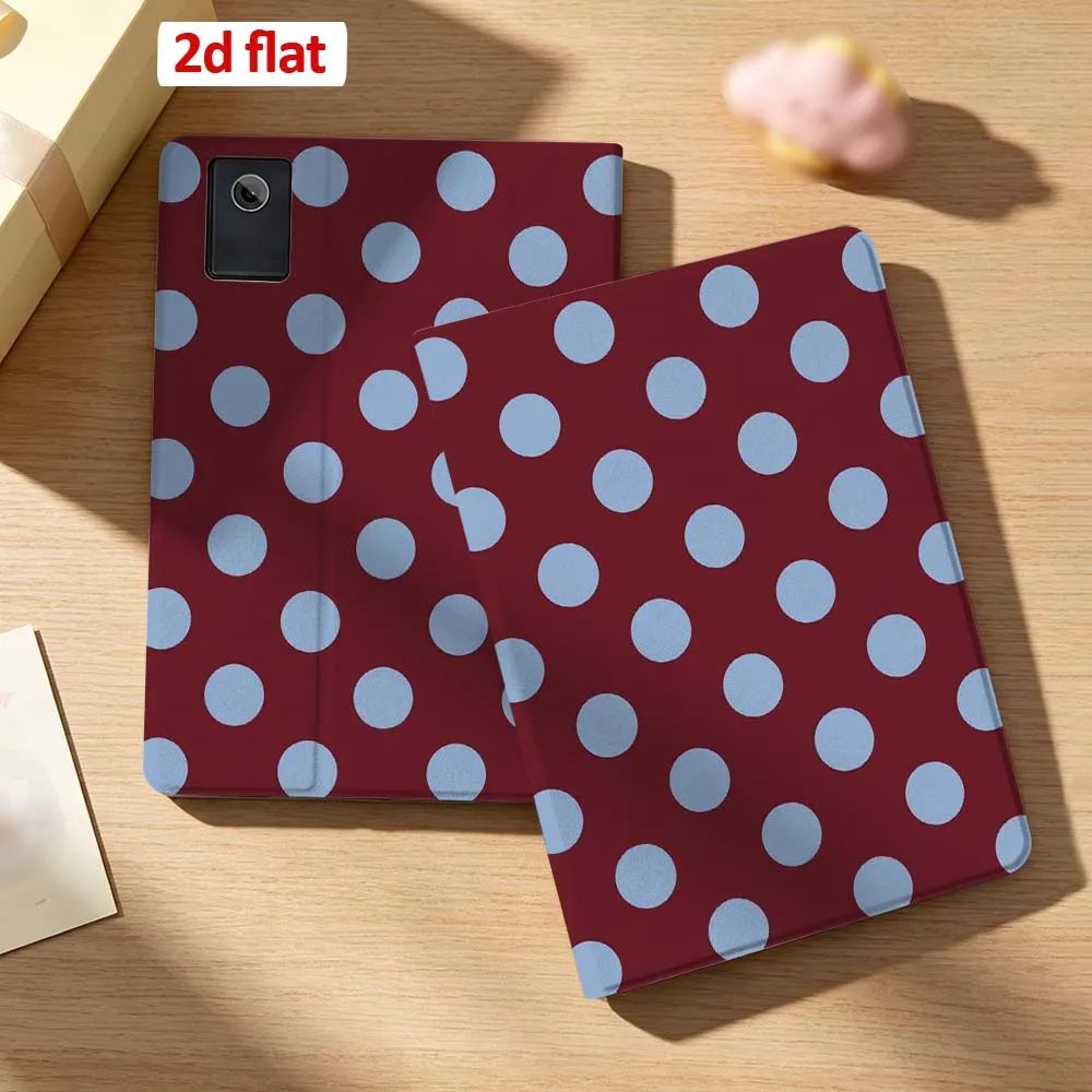 

Red Blue Polka Dots For Lenovo Xiaoxin Pad 11 P11 P12 Gen 2 Pro Plus Idea Tab GT 5G Pen Tray Tablet Case