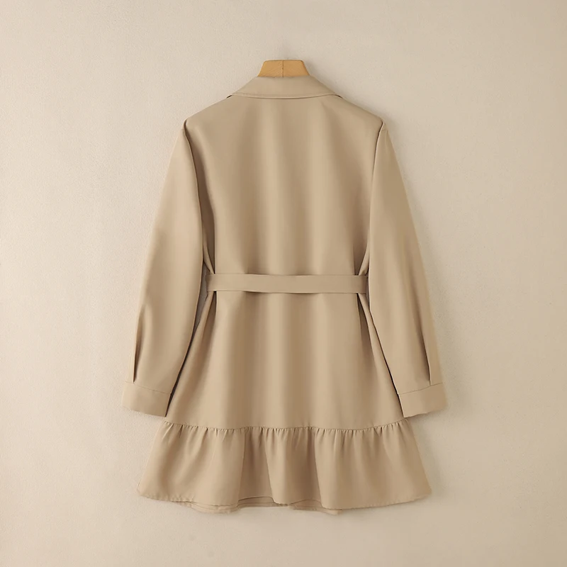 VONDA женские элегантные мини-платья осенние пояса и пуговицы с рюшами вечерние платья 2025 модный однотонный повседневный сарафан с длинными рукавами