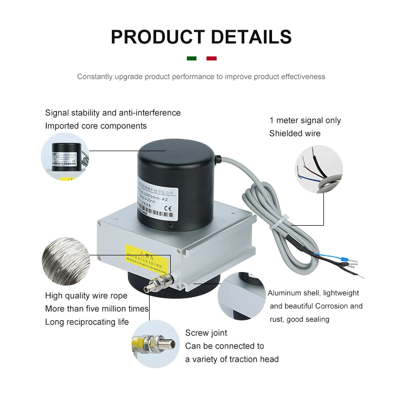 GEERT M-Type Pull-Wire Displacement Transducers Pulse Pull-Wire Encoders Potentiometers Linear Displacement Transducers Analogue