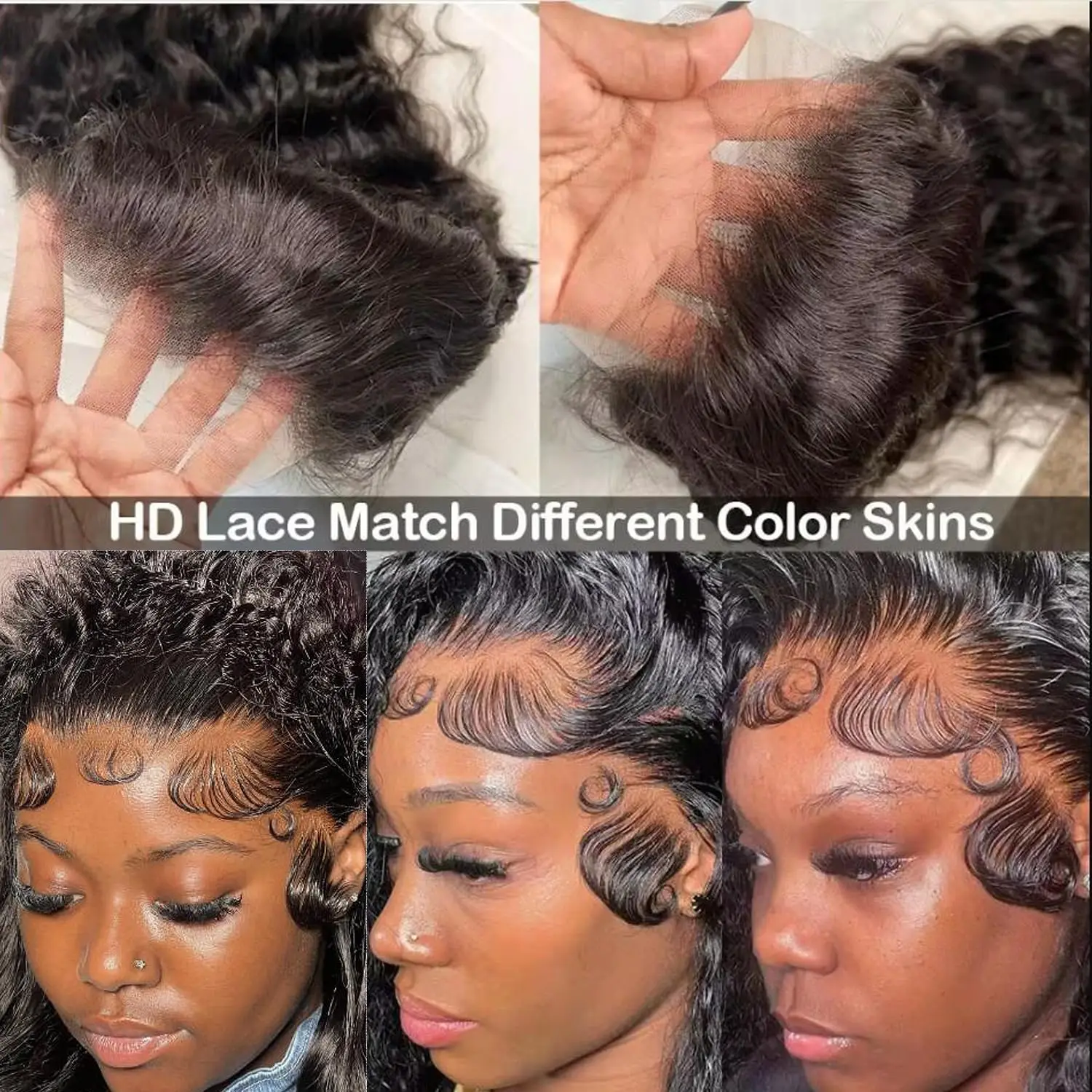 Lemoda 220 الكثافة 12A عذراء 13x6 موجة المياه كامل الدانتيل الباروكة الأمامية شعر الإنسان قبل Plcked 13x6 موجة عميقة الباروكات الأمامية شعر الإنسان