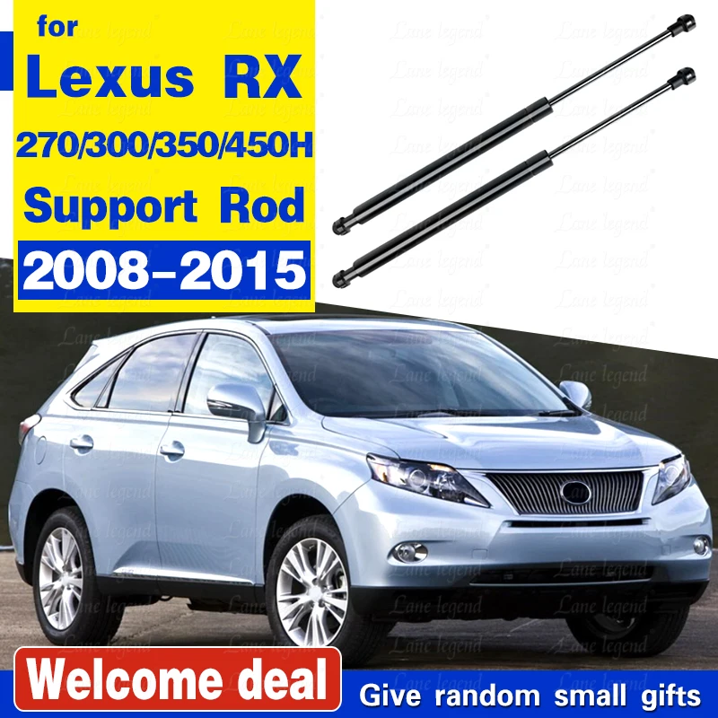 2Pcs Bonnet Hood Lift Supports Shock Gas Struts For LEXUS RX RX270 RX300 RX350 RX450H 2008-2015 Hood Struts Gas Spring Bracket