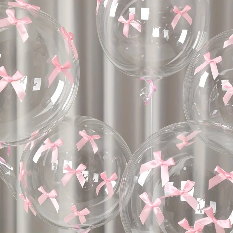 Schleife Transparent Popo Ballon Set DIY Paste Schleife für Hochzeit, Singles Party, Geburtstagsfeier, Jubiläum Duschdekoration – Detail 6