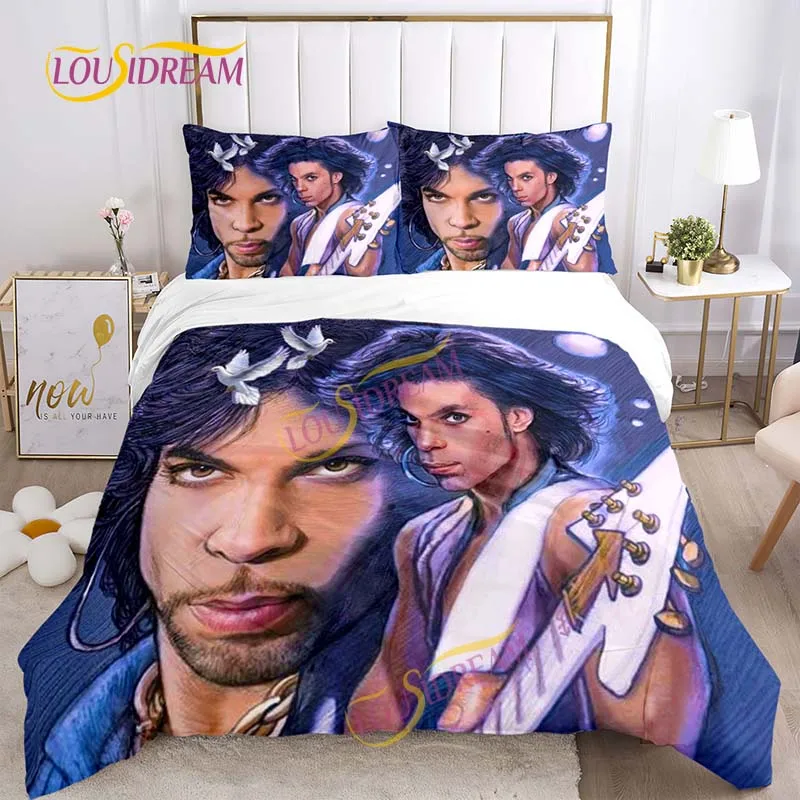 DIY Pattern American Singer Prince Rogers Nelson Homemade Bedding Set Soft Quilt Cover Pillow Case Music Sheet