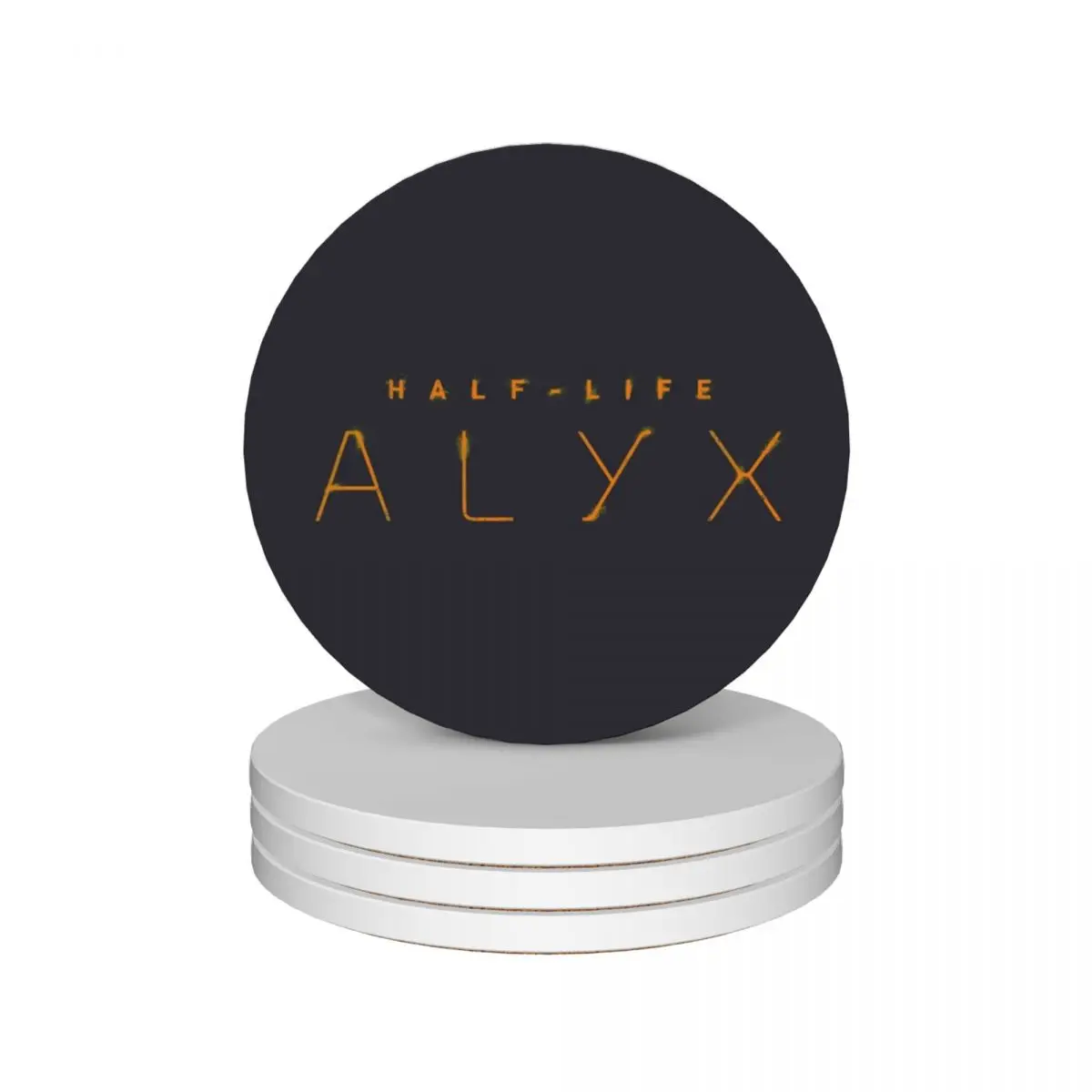 

Half-Life Alyx Logo [Texturized] Ceramic Coasters (Set of 4) tea cup holder bulk kawaii Coasters