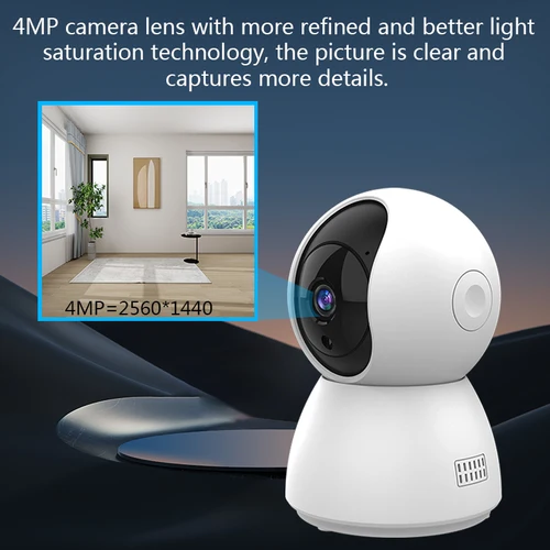 Imagen 2 del producto HD 4MP Tuya Smart Mini WiFi IP cámara de vigilancia seguimiento automático interior inalámbrico seguridad hogar CCTV Monitor de bebé