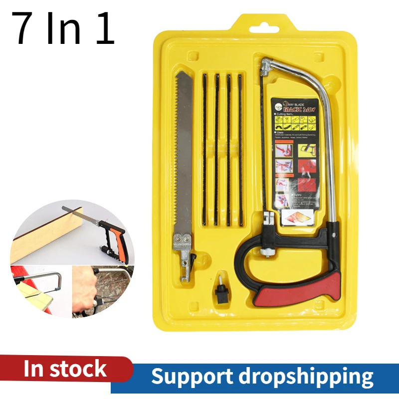 7pcs Saw Hand DIY Steel Saw Metal Wood Glass Saw Kit Multi Purpose Woodworking Metalworking Model Hobby Tool carpentry tools