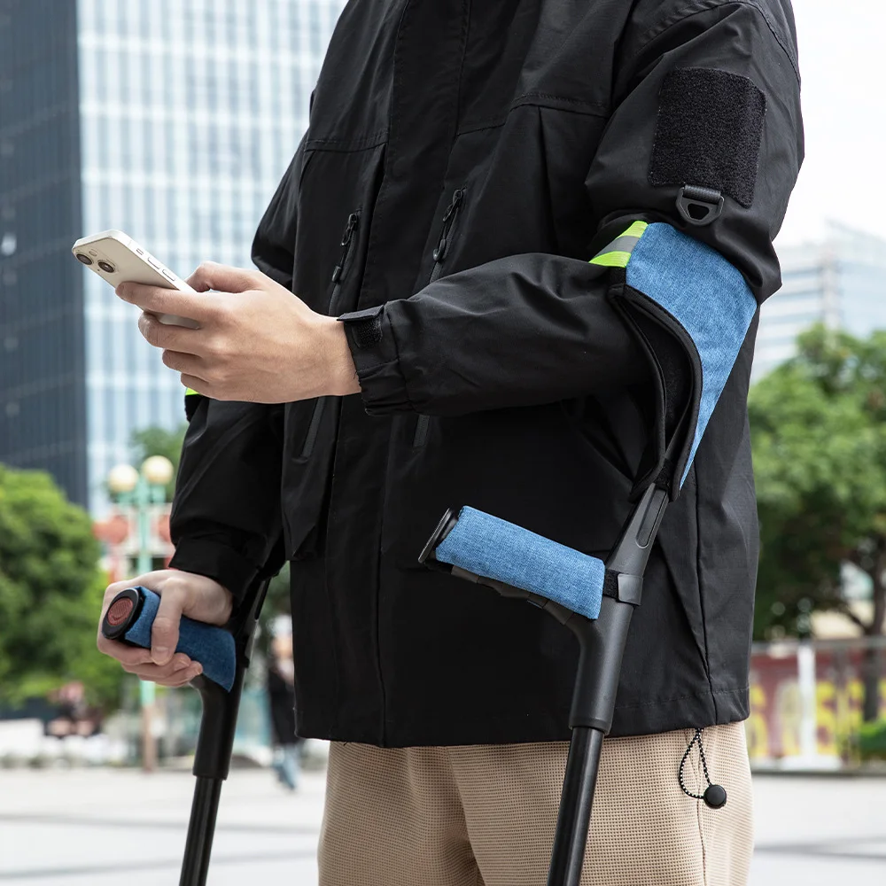 ユニバーサル松葉杖用脇パッドカバー-滑り止め衝撃吸収フォームスリーブ-交換用アクセサリー-折りたたみ式松葉杖用-na121