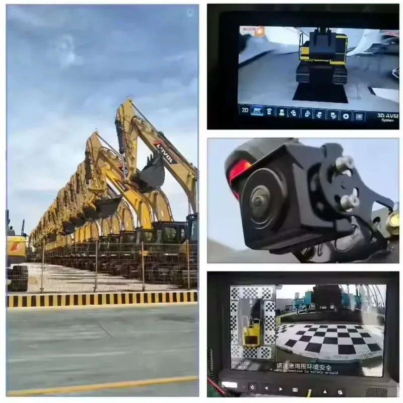 360 شاحنة المحيطي الطيور عرض نظام كاميرا السيارة 1080P واي فاي/نظام تحديد المواقع تتبع مع تسجيل لشاحنة رافعة محمل #5