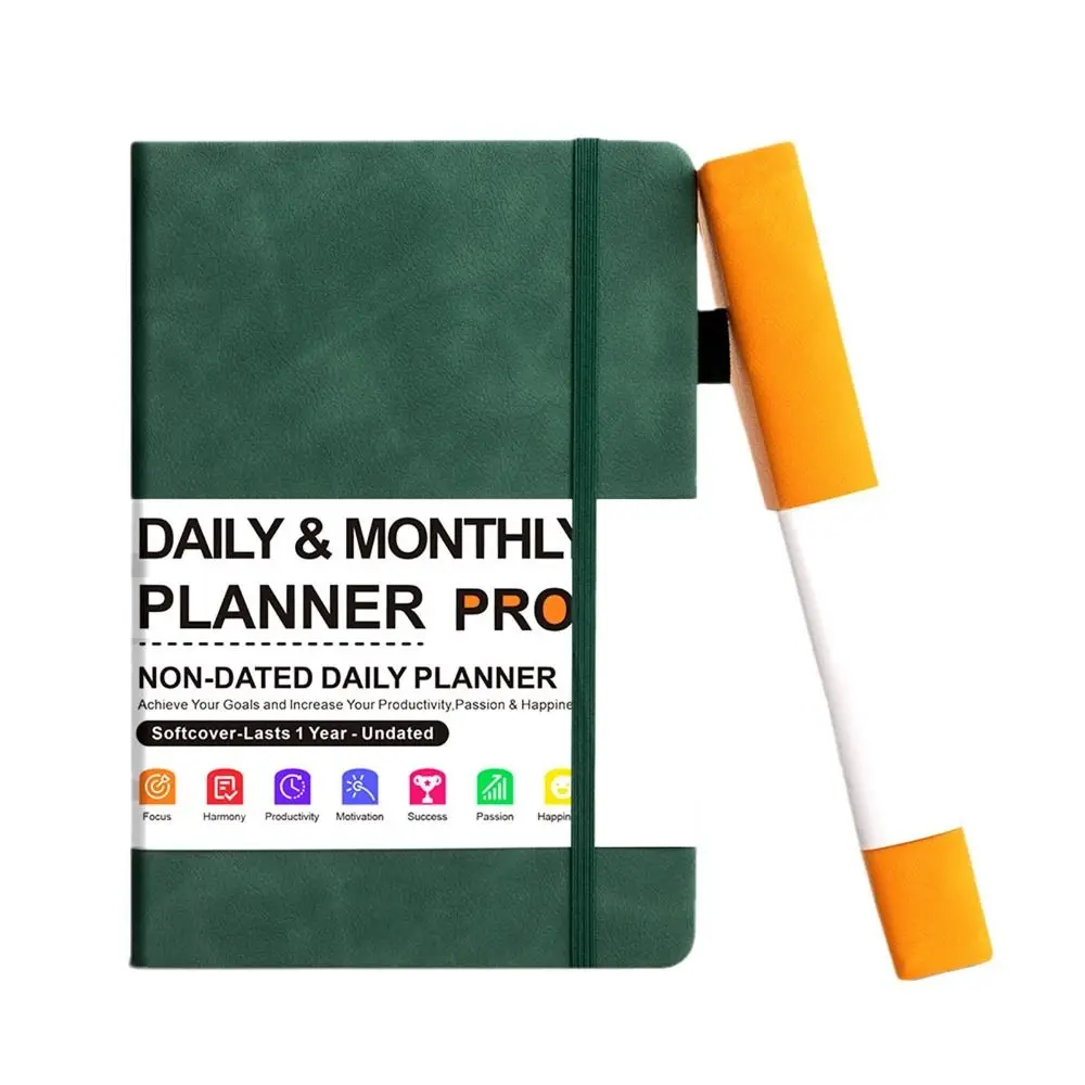 A5 Daily Planner Notebook Agenda 416 Pages Self-fillable Budget Planing Tool Binder Binding To Do List Schedule Journal