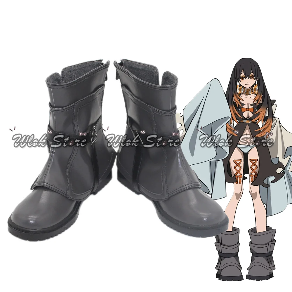 Anime AKUTA Amo Empool Cosplay Shoes Black Boots Custom Made Men Women Halloween Party Carnival Role Play Costume Accessories