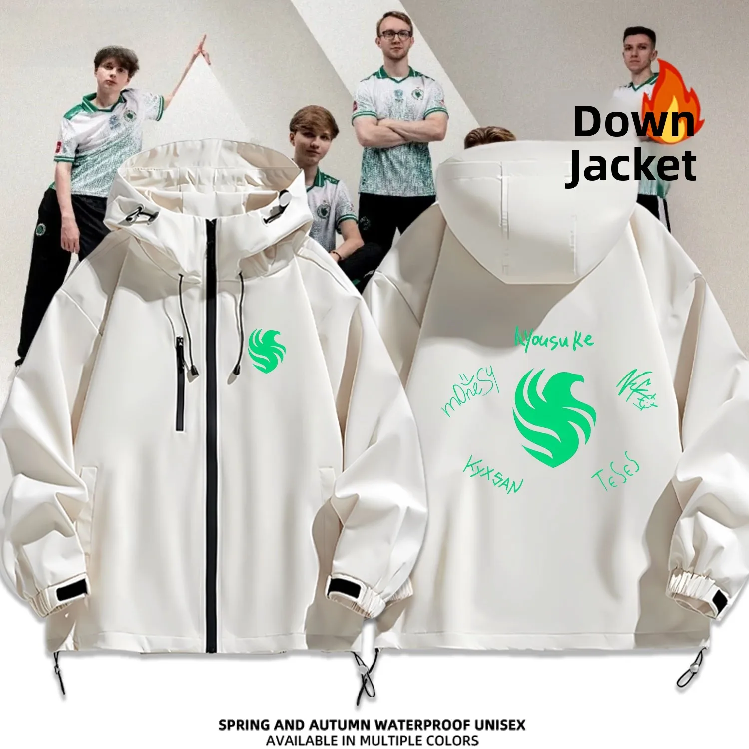 

Csgo2 Game Falcon T Niko Hooded down Jaet Waterproof Outdoor Casual Sle Polyester Fiber Youth Spring Autumn Winter