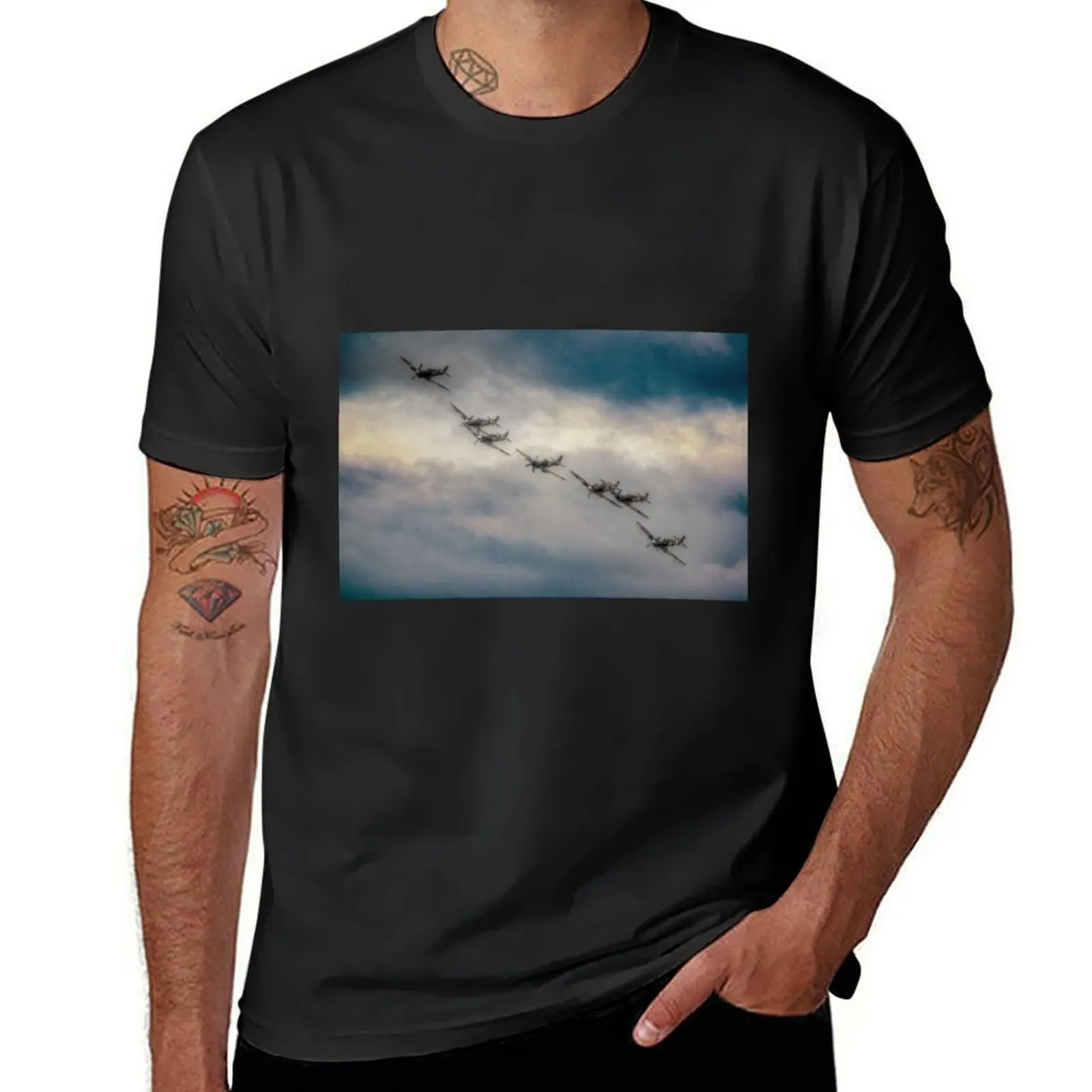 Spitfire Formation T-Shirt customizeds graphics customs design your own men graphic t shirts