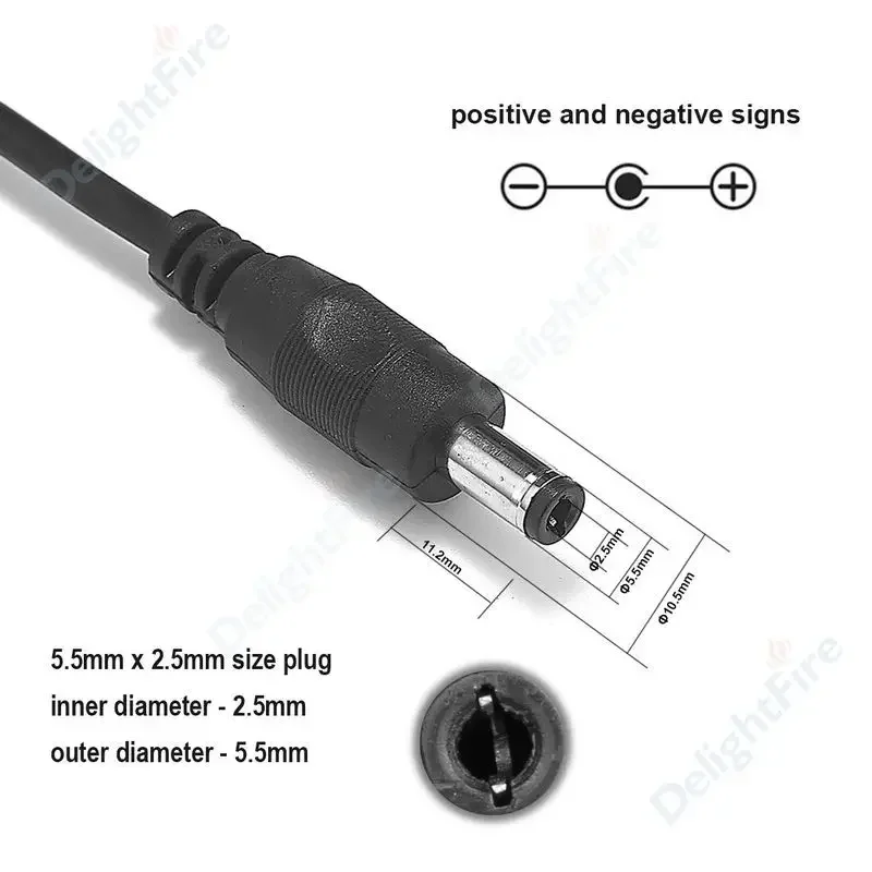 5.5mm 2.1mm 2.5mm Jack 5V 12V DC Power Extension Cable 0.5m 1m 1.5m 2m 3m Wire Connector for LED Strip CCTV Camera Power Adapter