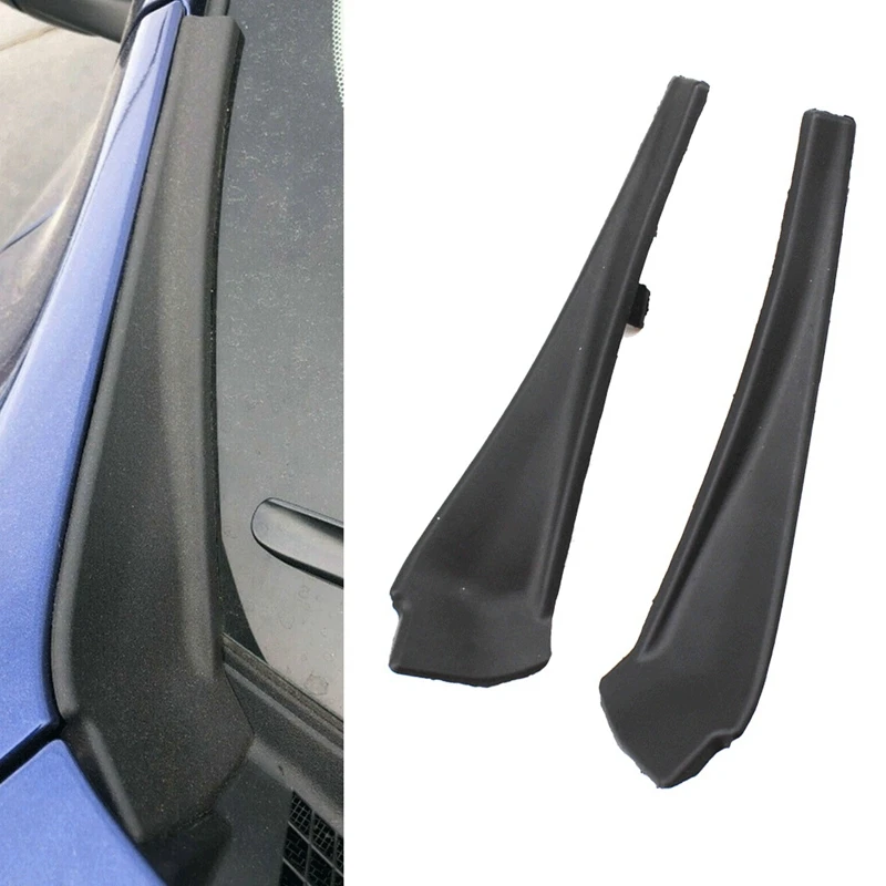 1Pair Front Windshield Wiper Side Cowl Extension Trim Fender Cover Fit For Nissan Rogue 2014 -2020