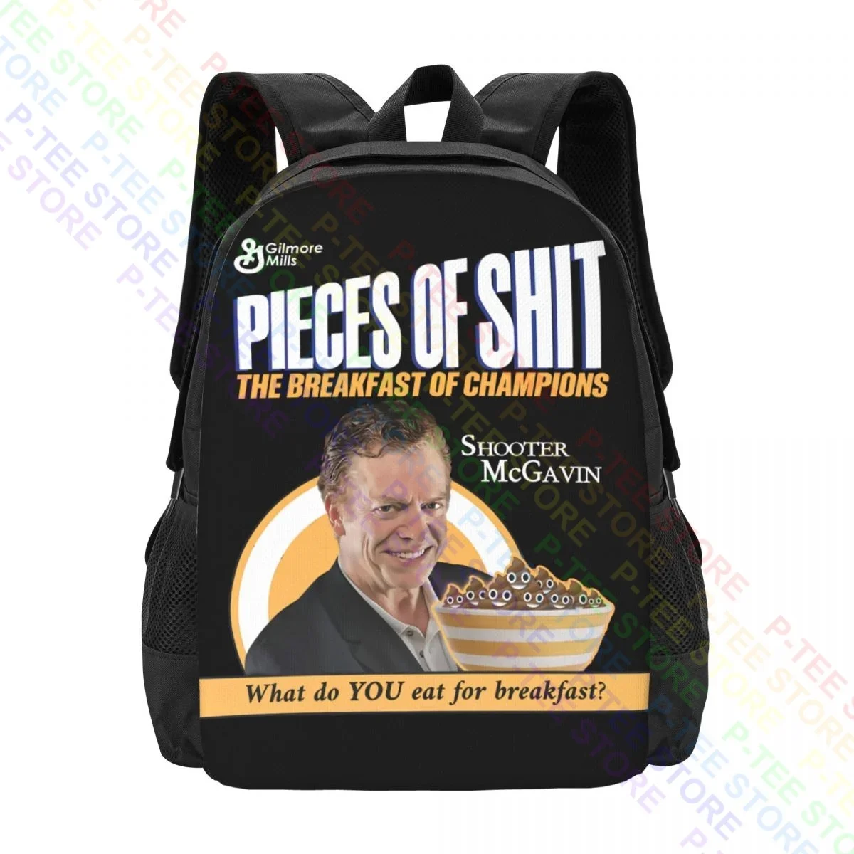 

Happy Gilmore Shooter Mcgavin Pieces Of Sh T CerealBackpack Large Capacity Shoe Bag Clothes Backpacks