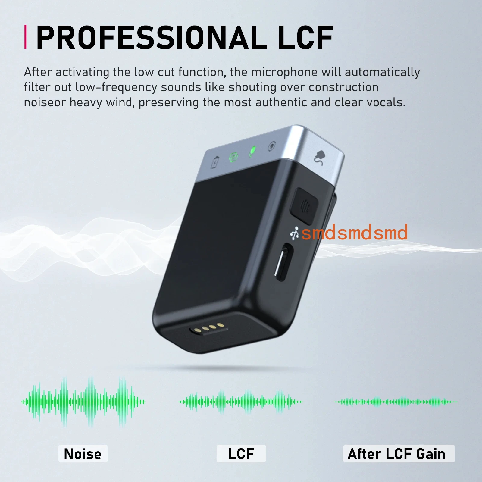 U-Mic AM18 2.4G Wireless Lavalier Microphone for iPhone 14 15 Camera Smartphone PC Interview Recording Video Podcast Vlog