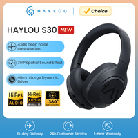 HAYLOU S30 ANC Wireless Headphone 43dB Noise Canceling Hi-Res Spatial Audio Earphone with LDAC Bluetooth 5.4 Over Ear Headset