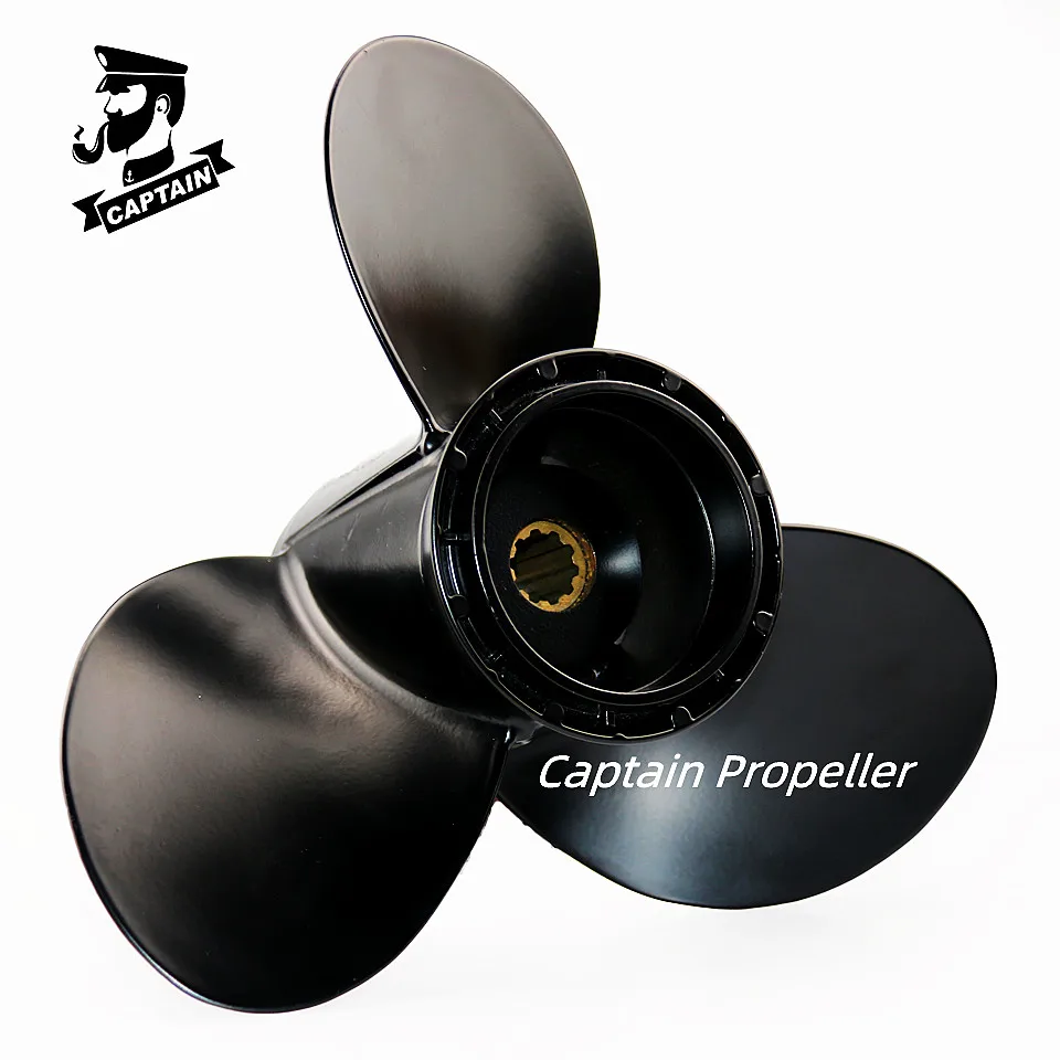 Captain Boat Aluminum Alloy Propeller 10 1/4x10 Fit For Suzuki 25 30 HP Motor Screw 3 Blade 10 Tooth Spline RH