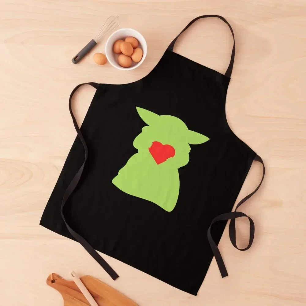 

Heart Alien (Green) Apron Chef Uniform Woman household woman Apron