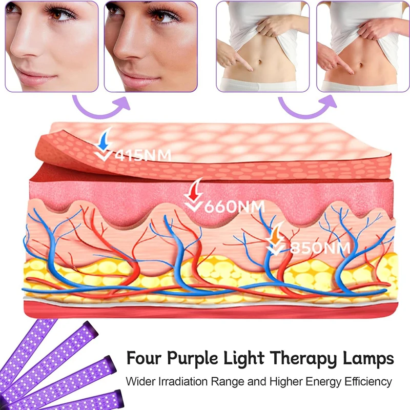 60W Ultraviolet Tanning Lamp Tripod Solarium Lamp for Tanning Body 432PCS Purple Light Lamp Wavelength 460nm & 490nm Skin care