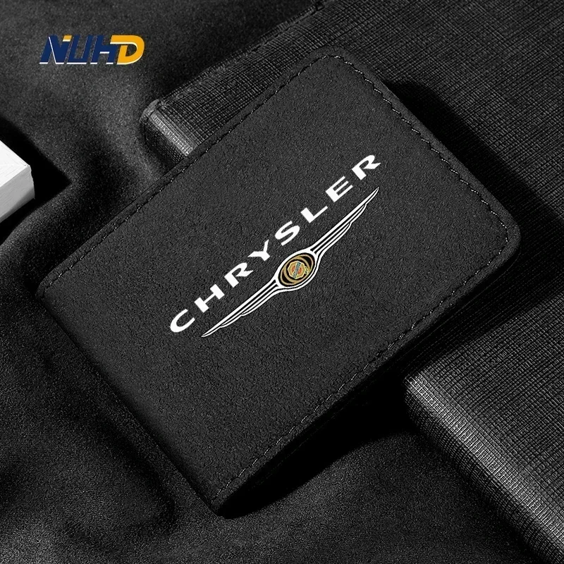 Suede Car Driving License Case ID Bank Card Protector Cover For Chrysler Jeep Dodge RAM SRT FIAT Alfa Romeo Interior Accessories