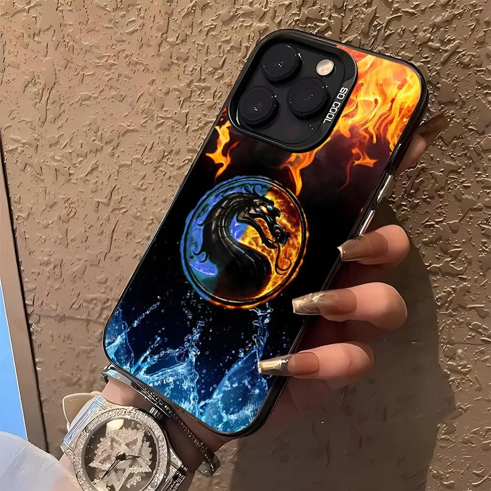 Mortal Kombat Phone Case for iphone 16 15 14 13 11 12 Pro Max Xr X Xs Plus black silver hard shell Cover