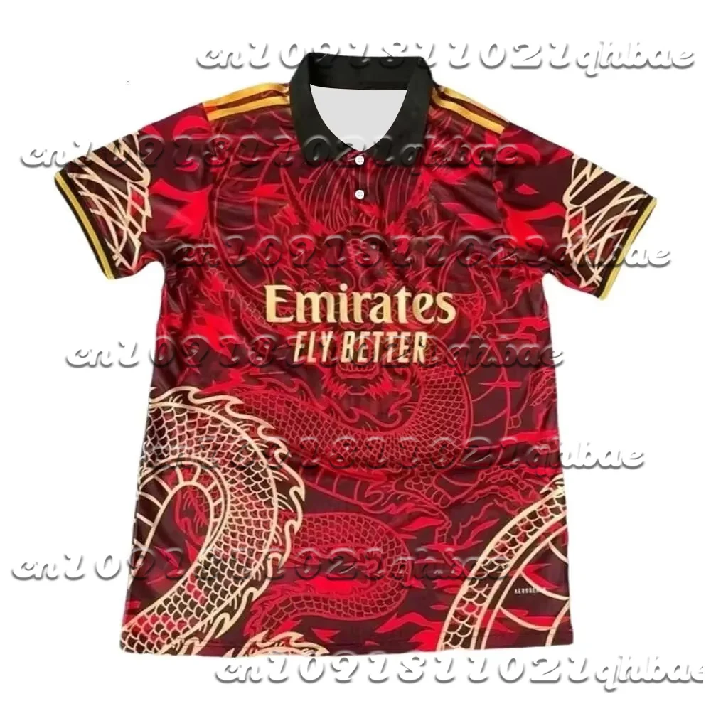 2025 Nowa damska koszulka polo do piłki nożnej Casual Dragon Pattern Oversized Street Fashion Koszulka z krótkim rękawem Luźna codzienna koszulka polo