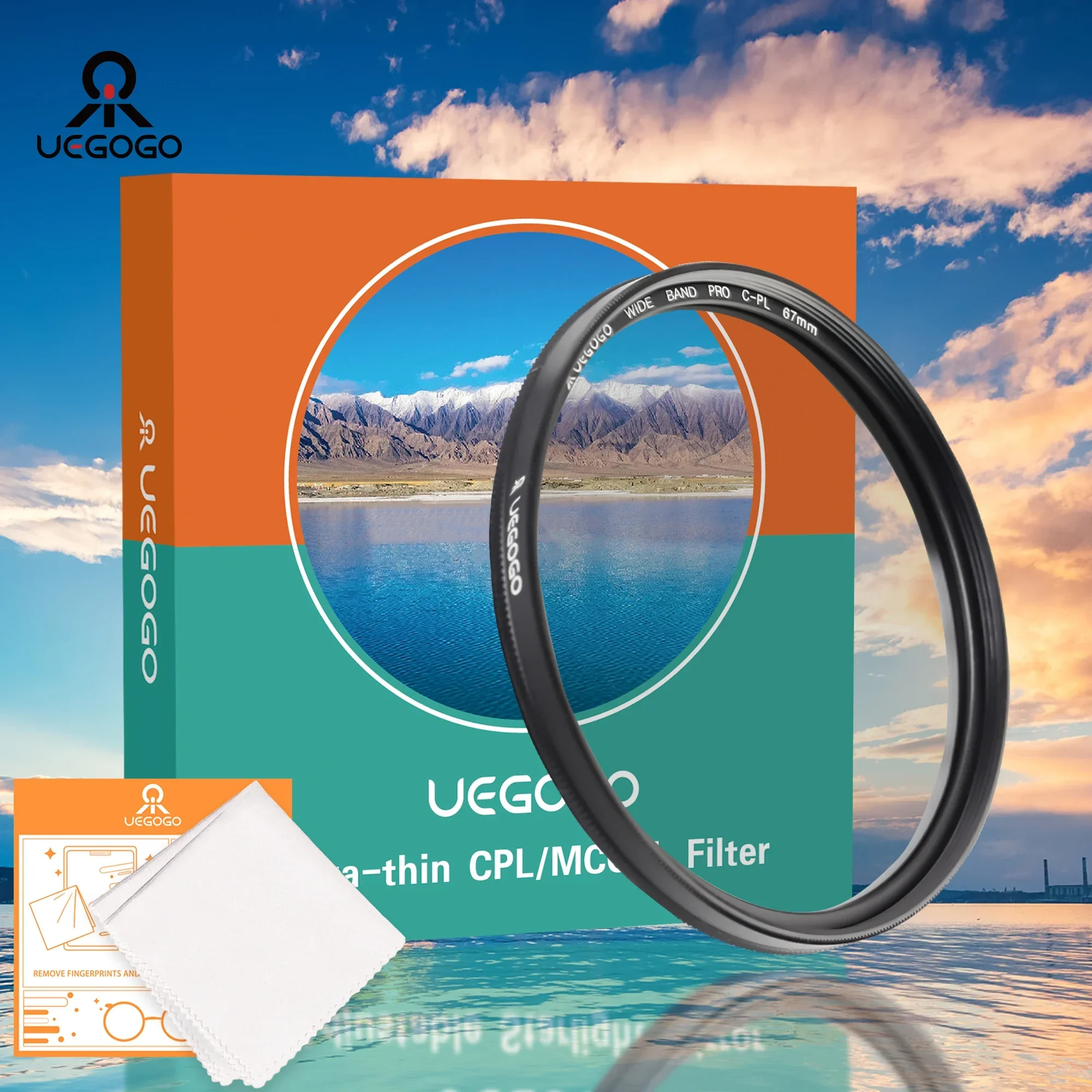 UEGOGO CPL Lens Filter True Color Circular Ultra Slim Polarizers 52/55/58/62/72/77/82mm for Nikon Canon DSLR Camera Lens Nano-X