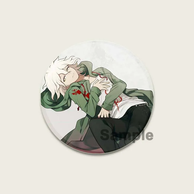 Anime Danganronpa Badge Round HD Print Handmade Brooches for DIY Pins Backpack Clothes Decoration Jewelry Accessories Gifts