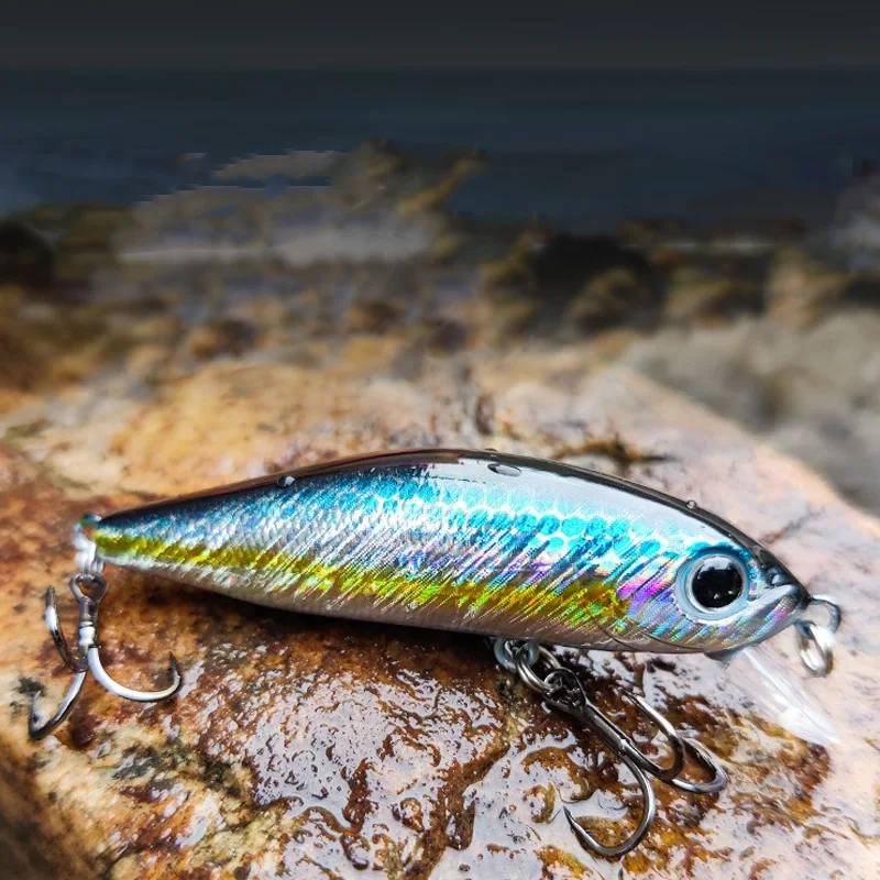 New Mini Floating Minnow Wobbler Fishing Lure 58mm 5g Trout Artificial Plastic Hard Bait 3D Eyes Crankbait Bass Fishing Tackle