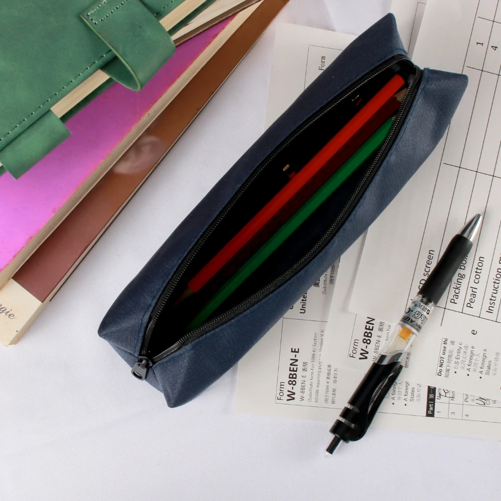 Custom Name Oxford Cloth Pencil Case Personalized Text Pen Bag Zipper Stationery Pouch for Students School Office Supplies