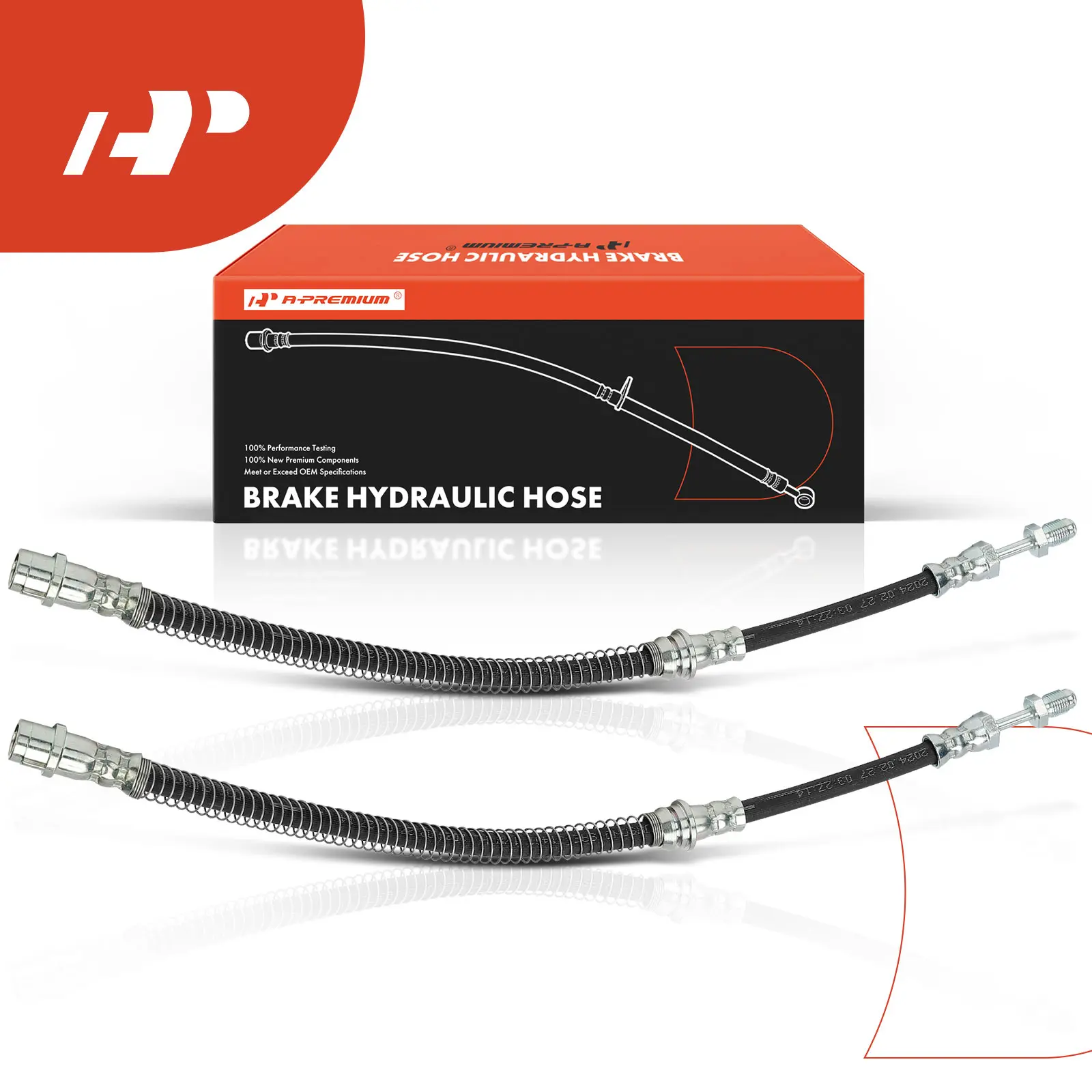 A-Premium 2Pcs Front Brake Hydraulic Hose for Porsche Panamera 2010-2013