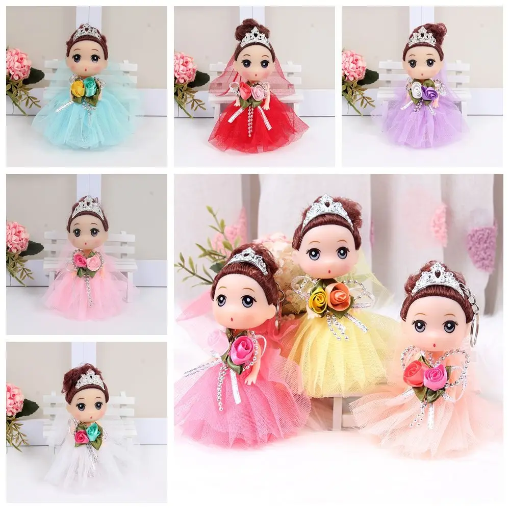 

12 Cm Big Eyes Princess BJD Doll Korean Makeup Look DIY 12cm Bjd Doll Cartoon Face Fine Clothes Wedding Dress Mini Girl Toy