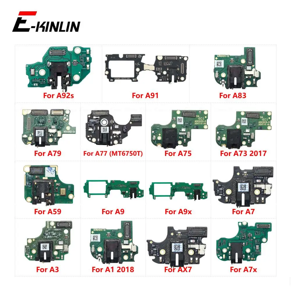 Microphone Mic Module Connector Complete Board Flex Parts For OPPO A92s A91 A83 A79 A77 A75 A73 A59 A9 A9x A7 A3 A1 AX7 A7X