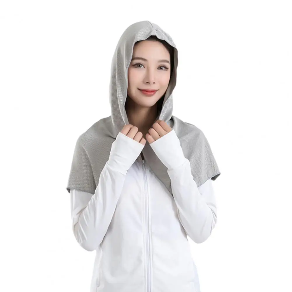 Cooling Neck Scarf Extra Soft Cooling Hoodie Towel Ultimate Sweat Absorption Uv Protection for Sports Workouts