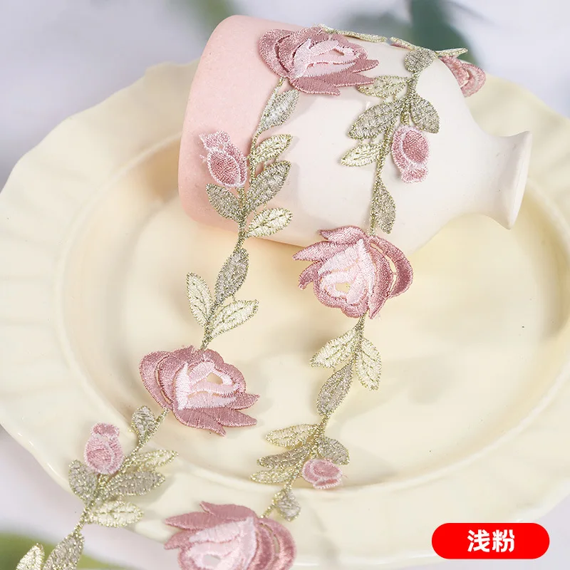 

30 ярдов/лот, разноцветная качественная водорастворимая кружевная тесьма с цветочным узором для отделки воротников, платьев для вечеринок и свадеб, лента для шитья