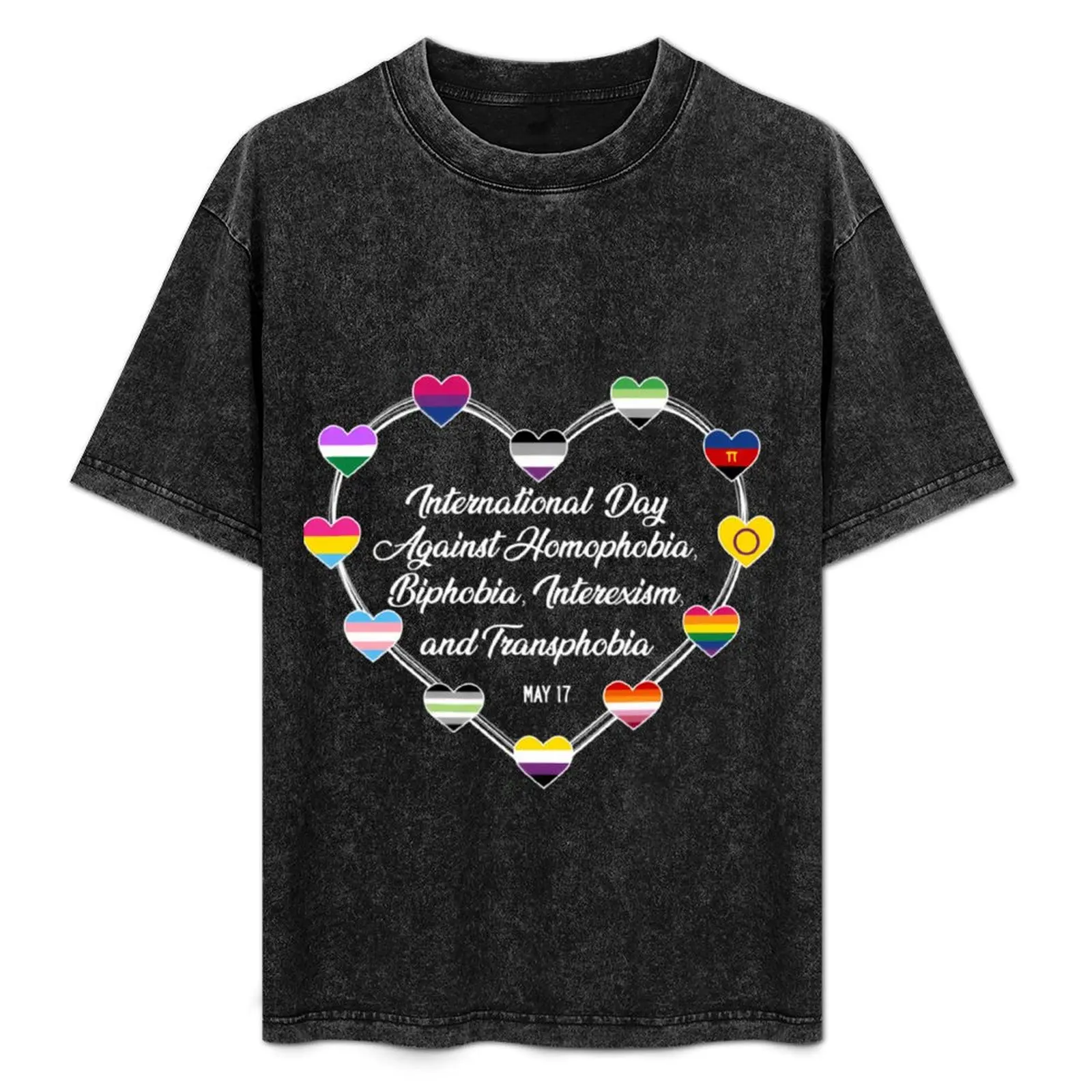 

International Day Against Homophobia T-Shirt Active Sports Short Sleeve Cotton Shirt